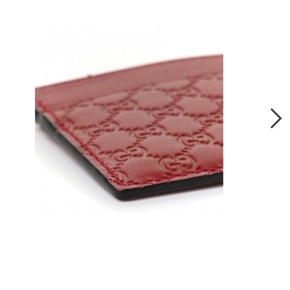 - Gucci Red Signature Cardholder - Picture 5 of 7